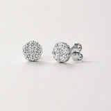 Pearl-Cutout Earrings with Diamonds