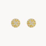 Diamond rosette stud earrings