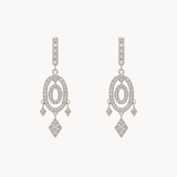 PENDIENTES LARGOS OVALOS CON DIAMANTES