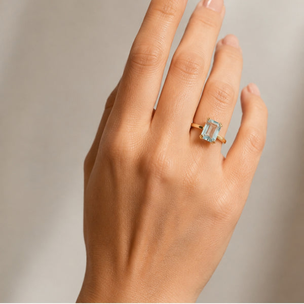 ANILLO STATEMENT TOPACIO AZUL