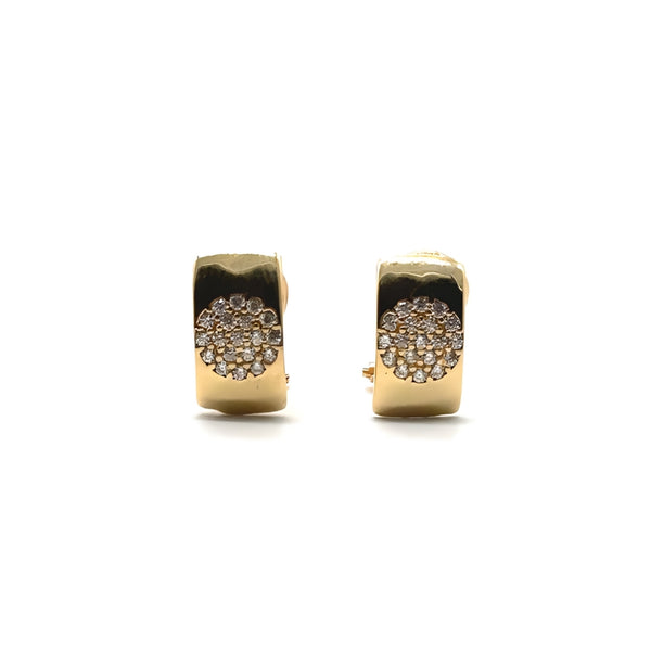 ZIRCONIA EARRINGS WITH OMEGA CLOSURE