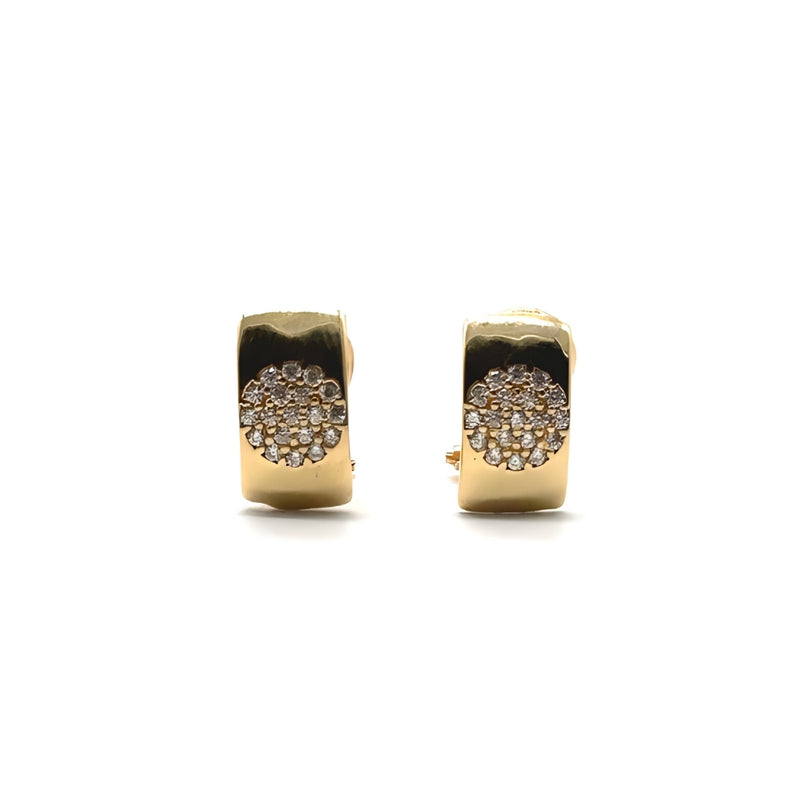ZIRCONIA EARRINGS WITH OMEGA CLOSURE
