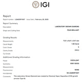 COLGANTE DIAMANTE CREADO 1.020 QUILATE PERILLA CERTIFICADO IGI