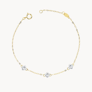 Armband mit Rauten-Chatons und Diamanten VENUS II