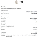 COLGANTE DIAMANTE CREADO 0.79 QUILATES PERILLA CERTIFICADO IGI