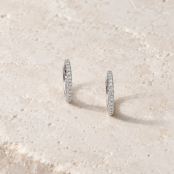 PENDIENTES AROS GRANDES CON DIAMANTES