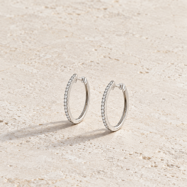 PENDIENTES AROS GRANDES CON DIAMANTES