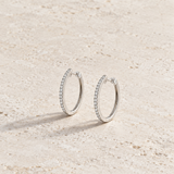 LARGE HOOP EARRINGS WITH DIAMONDS