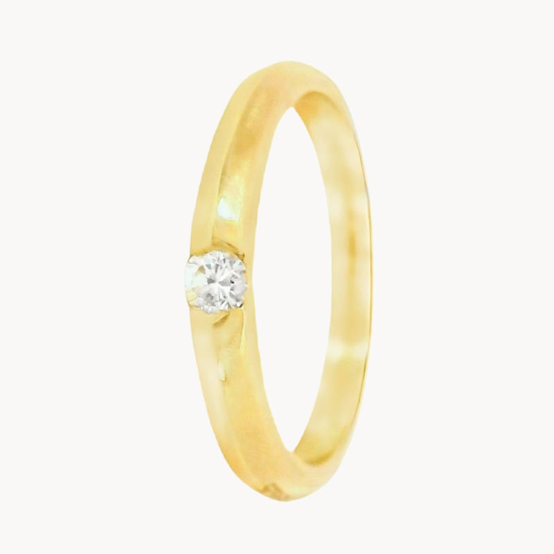 ANILLO SOLITARIO CON DIAMANTE 0.10 QUILATES NITYA