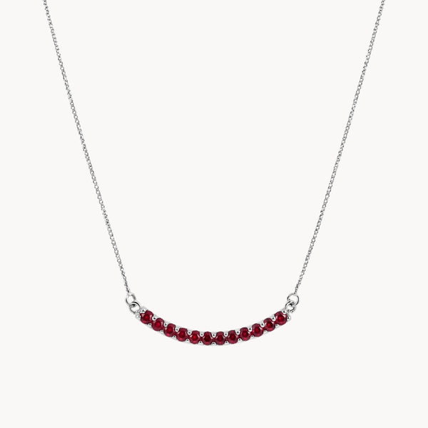 COLLAR BARRA CURVA DE RUBIES