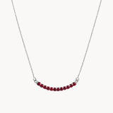 COLLAR BARRA CURVA DE RUBIES