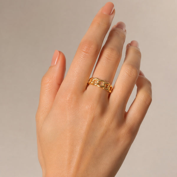 ANILLO CADENA CON ESLABONES