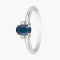 ANILLO ZAFIRO OVAL CON DIAMANTES EN LINEA