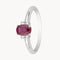 ANILLO RUBI OVAL CON DIAMANTES EN LINEA