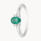 ANILLO ESMERALDA OVAL CON DIAMANTES EN LINEA