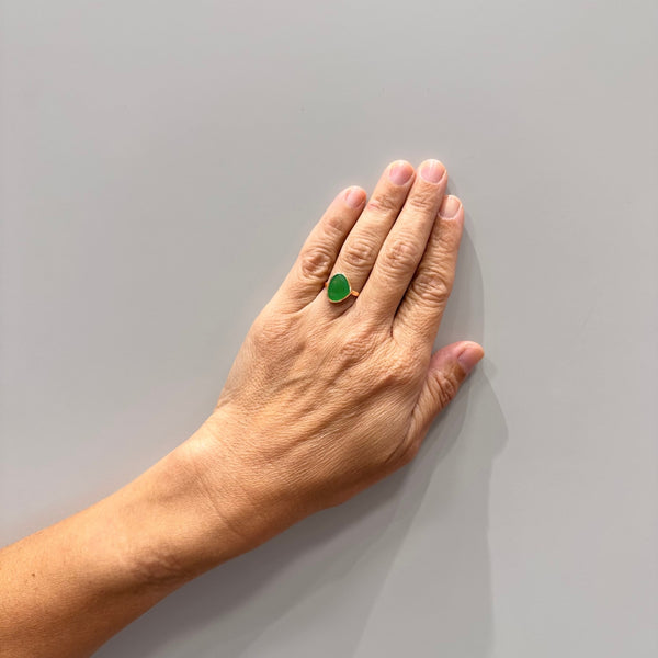 ANILLO CUARZO VERDE ELSIE
