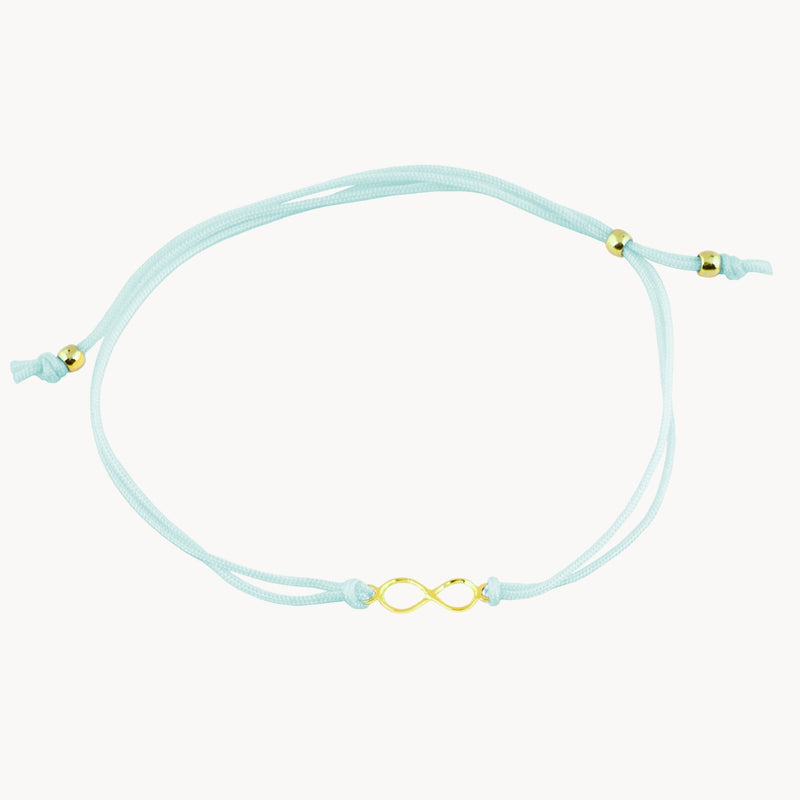 PULSERA MACRAME AZUL INFINITO