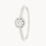 ANILLO SOLITARIO CIRCULO CON DIAMANTE 0.15 QUILATES ALOISIA