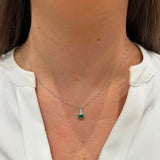 COLGANTE ESMERALDA Y DIAMANTES ETNA