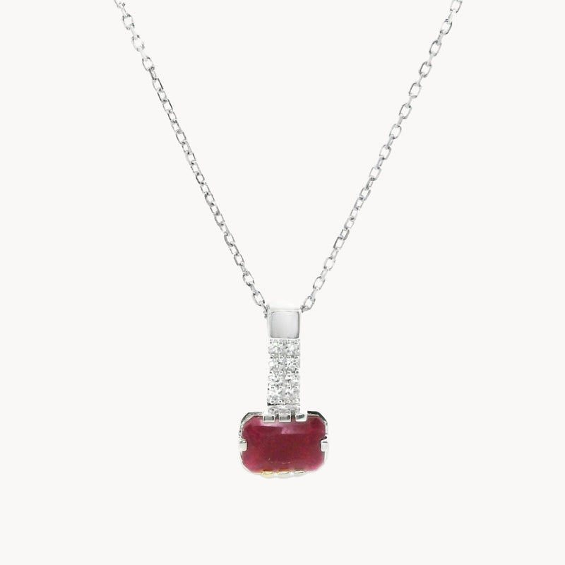 COLGANTE RUBI Y DIAMANTES ETNA