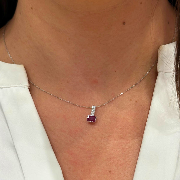 COLGANTE RUBI Y DIAMANTES ETNA