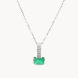 COLGANTE ESMERALDA Y DIAMANTES ETNA