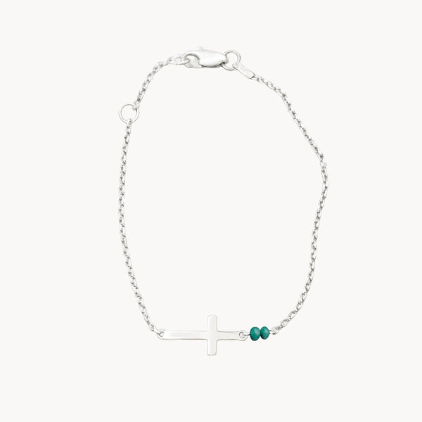 PULSERA CRUZ Y CIRCONITAS