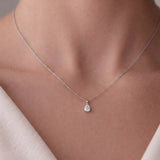 COLGANTE DIAMANTE CREADO 0.72 QUILATES PERILLA CERTIFICADO IGI