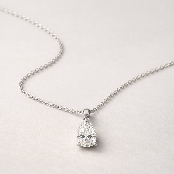 COLGANTE DIAMANTE CREADO 0.72 QUILATES PERILLA CERTIFICADO IGI