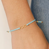 PULSERA MACRAME AZUL INFINITO