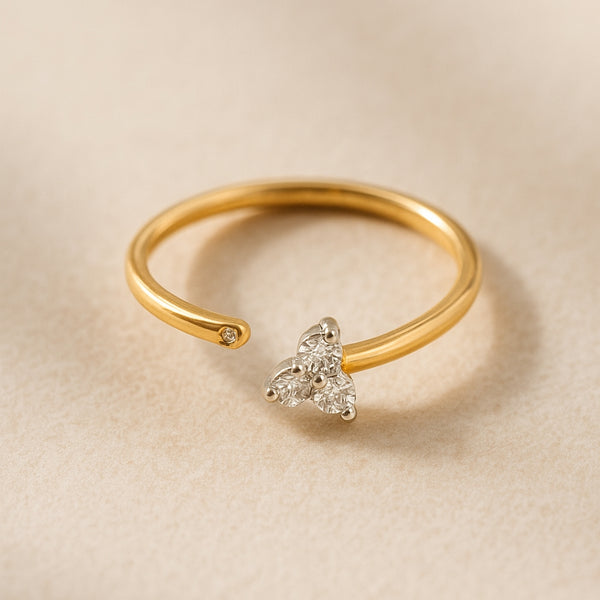 ANILLO ABIERTO CON DIAMANTES OLIVETTE