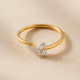 ANILLO ABIERTO CON DIAMANTES OLIVETTE