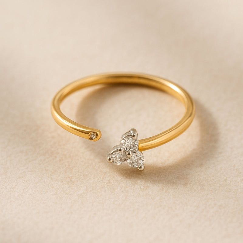 ANILLO ABIERTO CON DIAMANTES OLIVETTE