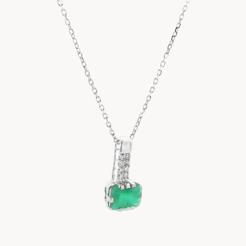 COLGANTE ESMERALDA Y DIAMANTES ETNA