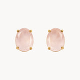 PENDIENTES CON CUARZO ROSA DEFORME EN GARRAS