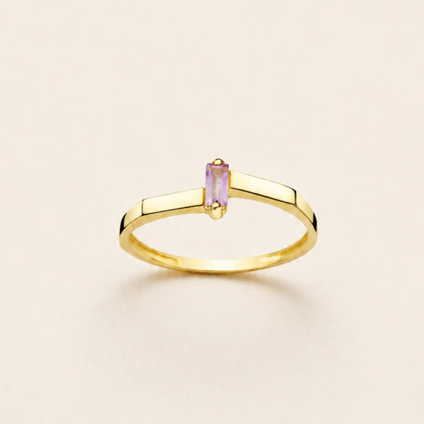 Baguette Amethyst Ring