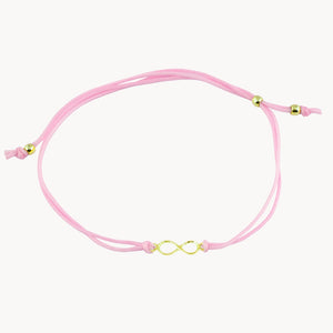 PINK INFINITY MACRAME BRACELET