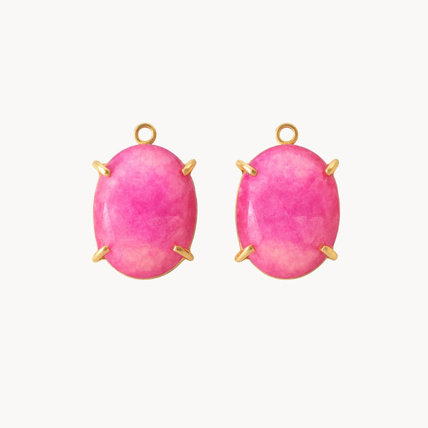 PENDIENTES CON CUARZO ROSA EN GARRAS