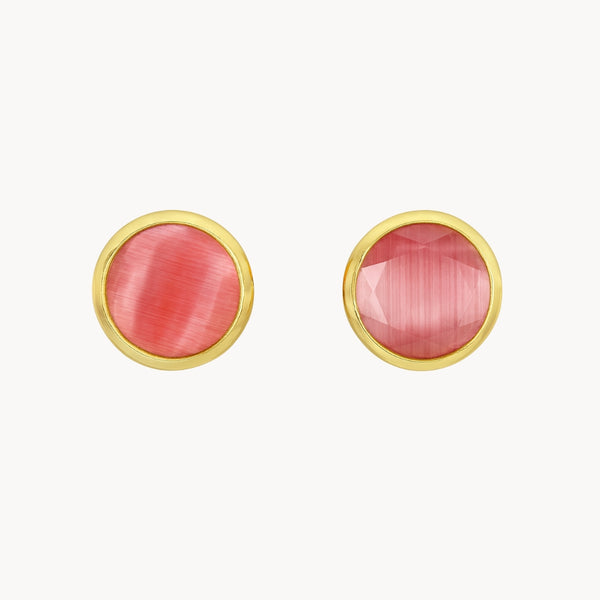 PENDIENTES BISEL CON CUARZO ROSA