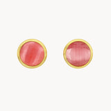 PENDIENTES BISEL CON CUARZO ROSA