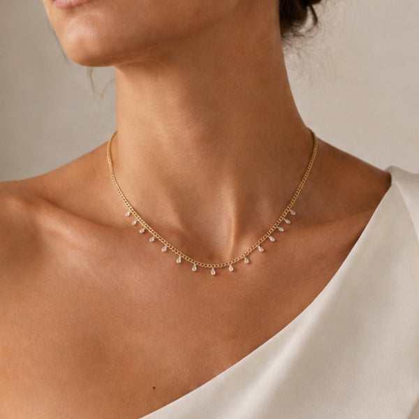 COLLAR GOTAS CON CIRCONITAS