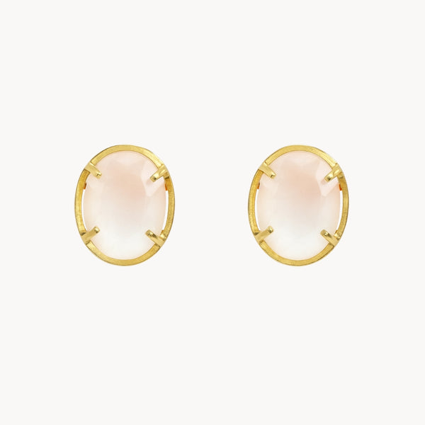 PENDIENTES CON CUARZO ROSA EN GARRAS