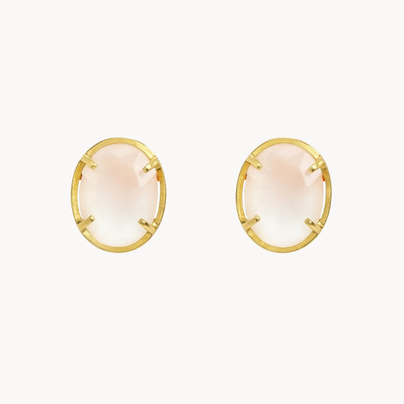 PENDIENTES CON CUARZO ROSA EN GARRAS