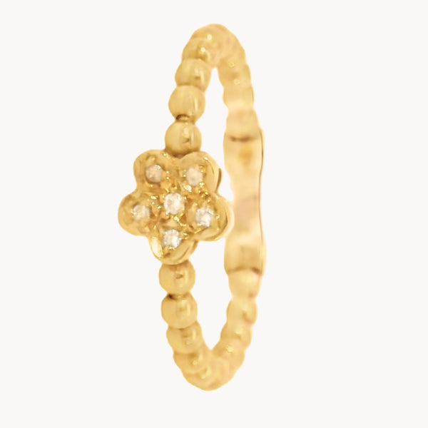 ANILLO ORO ROSA ESTRELLA CON DIAMANTES KAILYN