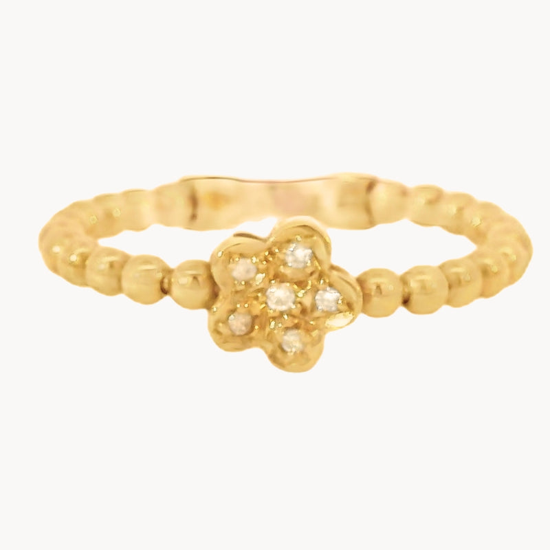 ANILLO ORO ROSA ESTRELLA CON DIAMANTES KAILYN