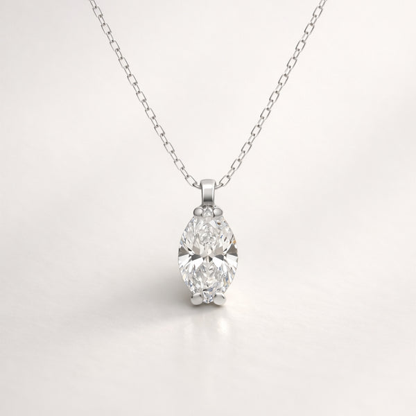 COLGANTE DIAMANTE CREADO 1.020 QUILATES MARQUISE CERTIFICADO IGI