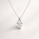 COLGANTE DIAMANTE CREADO 1.020 QUILATES MARQUISE CERTIFICADO IGI