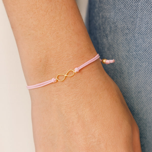PULSERA MACRAME ROSA INFINITO