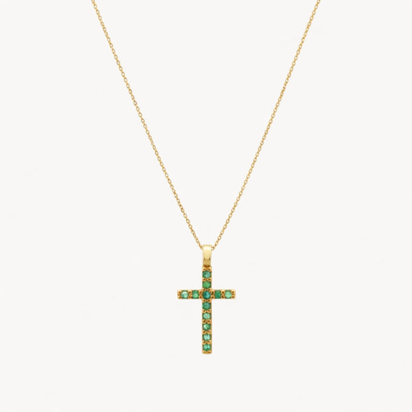 KATJA EMERALD CROSS PENDANT