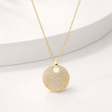 PENDENTIF DISQUE AVEC ZIRCONIAS JOELLE